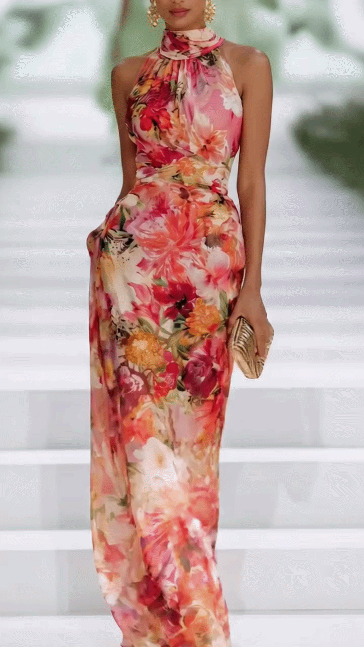 Rosalie™ | Bloemen Buikcamouflerende Maxi Jurk