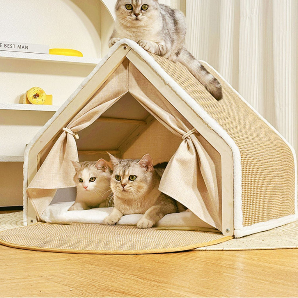 Knus Kattenhuis | Gezellige Kattenvilla met Sisal Krabdak